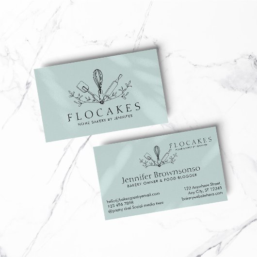 ブルーウィスク パストリーシェフ ホームベーカリー カフェ パストリー 名刺