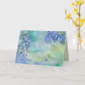 ブルーウィステリアアートすべての行事グリーティングカード カード (黄色い花)