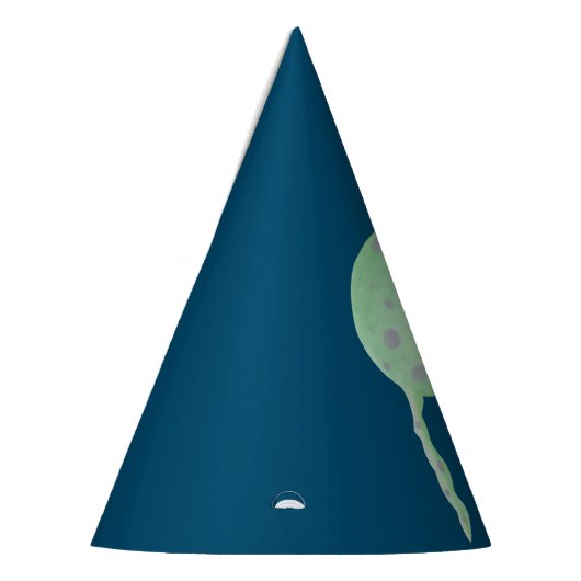 ブルーウィズキュートターコイズクラゲ誕生日 パーティーハット (左)