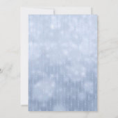 ブルーウィズシルバースノーフレークズホリデーパーティ 招待状 (裏面)