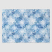 ブルーウィズスノーフレークスウォーターカラースタイル 薄葉紙 (正面)