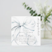 ブルーウィズタイイングザノットボウブライダルシャワー 招待状 (スタンド正面)
