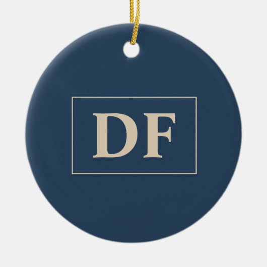 ブルーウィズバニライニシャル セラミックオーナメント (正面)