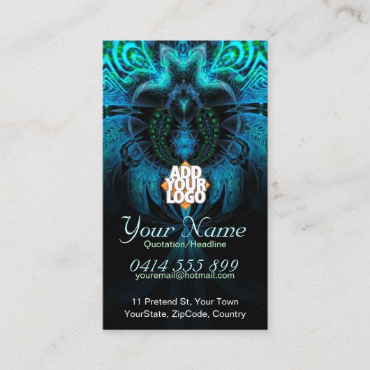 ブルーウィドウFractal名刺 名刺 (正面)