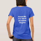 ブルーウィメンズビジネス学位Tシャツ Tシャツ (裏面)