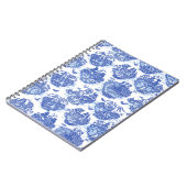 ブルーウィローアニマルウサギ鹿キツネバードトイレアート ノートブック (左側)