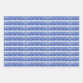 ブルーウィローアニマルウサギ鹿キツネバードトイレアート ラッピングペーパーシート (正面3)