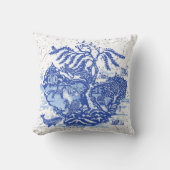 ブルーウィローアニマルパゴダガーデンシーンチノセリエ クッション (正面)