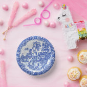 ブルーウィローウサギクラシック陶芸お洒落 ペーパーボウル (パーティー)