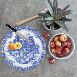 ブルーウィローキツネお洒落フローラシーンバード カッティングボード