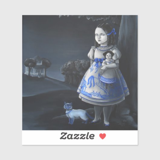 ブルーウィローステッカー シール (シート)