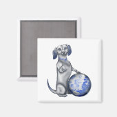 ブルーウィローダックスシャント磁石 マグネット (正面/裏面)