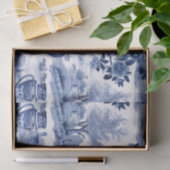 ブルーウィローデクページ花器フローラ 薄葉紙 (ギフト)