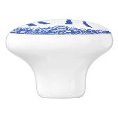 ブルーウィローデザインフローラディアドー顔右 セラミックノブ (側面)