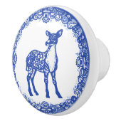 ブルーウィローデザインフローラディアドー顔右 セラミックノブ (右)