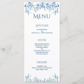 ブルーウィローブランチ水彩結婚披露宴 メニュー (正面)