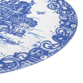 ブルーウィローラッキーキャットお洒落シノワセリーアート カッティングボード (角)