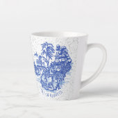 ブルーウィローラビットアイランドお洒落クラックルルルックL カフェラテマグ (右)