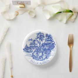 ブルーウィローラビットクラシックお洒落陶芸紙 ペーパーボウル