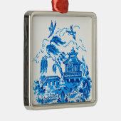 ブルーウィロー中国ブルー&ホワイトオーナメント メタルオーナメント (右)