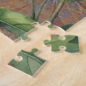 ブルーウィロー中国プレート&ひまわりデザイン ジグソーパズル (側面)