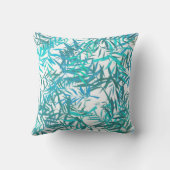 ブルーウィロー葉 クッション (裏面)