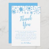 ブルーウィンエレガントターワンダーランドベビーシャワー サンキューカード (正面/裏面)