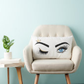 ブルーウィンクアイズ長い点滅クラウン ランバークッション (椅子)