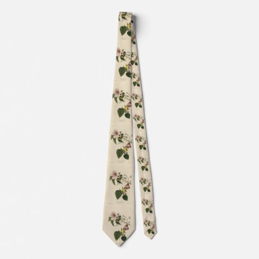 ブルーウィングイエローウォーブラー – Audubon Birds America ネクタイ (正面)