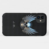 ブルーウィングスカルiPhone 5ケース Case-Mate iPhoneケース (裏面(横))