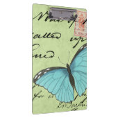 ブルーウィングバタフライティール(緑がかった色)葉書 クリップボード (右)