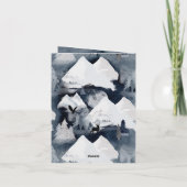 ブルーウィンターのクラシックなホリデーカード シーズンカード (裏面)