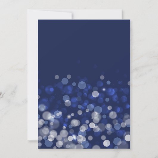 ブルーウィンターをテーマ結婚にしたリハーサル招待状 招待状 (裏面)