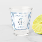 ブルーウィンターアプレスキーバチェロレッテパーティー ショットグラス (正面)