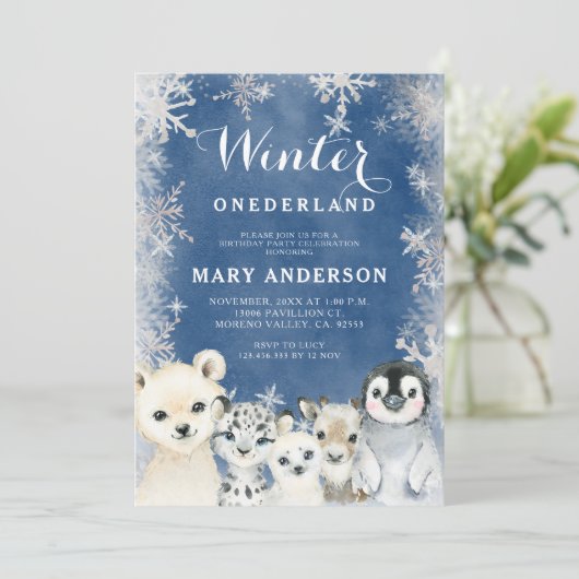 ブルーウィンターアークティスオンダーランド誕生日 招待状 (スタンド正面)