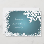 ブルーウィンターウェディング招待状カード 招待状 (正面)