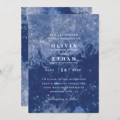 ブルーウィンターウェディング招待状 招待状 (正面/裏面)