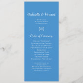 ブルーウィンターウエディングプログラムのホワイトスノーフレーク プログラム (裏面)