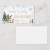 ブルーウィンターウッドランドトラックブックベビー エンクロージャーカード (正面/裏面)