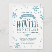 ブルーウィンターオネダーランド最初の誕生日パーティー 招待状 (正面)