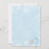 ブルーウィンターオネダーランド誕生日パーティーへの招待 招待状 (裏面)