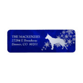 ブルーウィンターオーストラリアキャトルドッグ差出人住所 ラベル (正面)