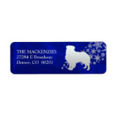 ブルーウィンターオーストラリアシェパード差出人住所 ラベル (正面)