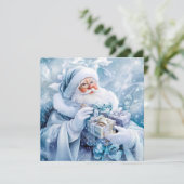 ブルーウィンタークリスマスグリーティングカード (スタンド正面)