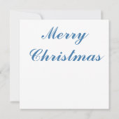 ブルーウィンタークリスマスグリーティングカード (裏面)