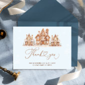 ブルーウィンタークリスマスベビーシャワーサンキューカード カード