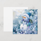 ブルーウィンターグリーティングカード (正面/裏面)