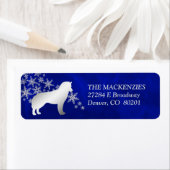 ブルーウィンターシベリアハスキー差出人住所 ラベル (インサイチュ)