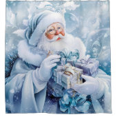 ブルーウィンターシャワーカーテン シャワーカーテン (正面)