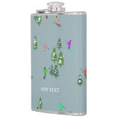 ブルーウィンタースキーヤーズスキーパターン フラスク (左)